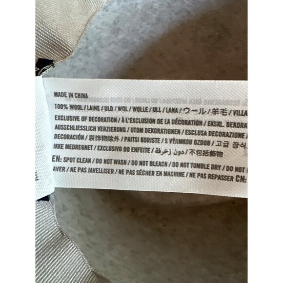 Abercrombie & Fitch Womens Wool Fedora Hat Gray With Pink Band - Picture 6 of 6